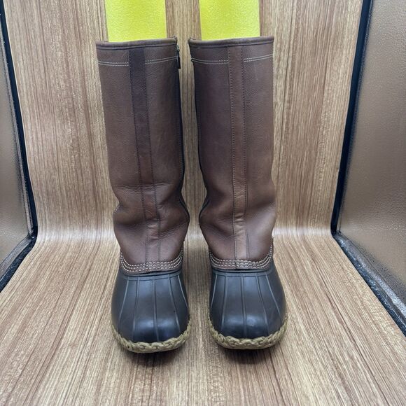 L.L Bean Bean Boots sz 10 Women Tall Shearling Lined Zip Up Maine/USA Made - Picture 2 of 13